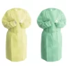 Plastic Isolation Gown with Knitted Elastic Cuff